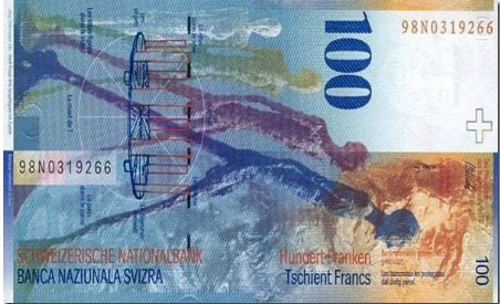 банкноты мира - швейцарский франк